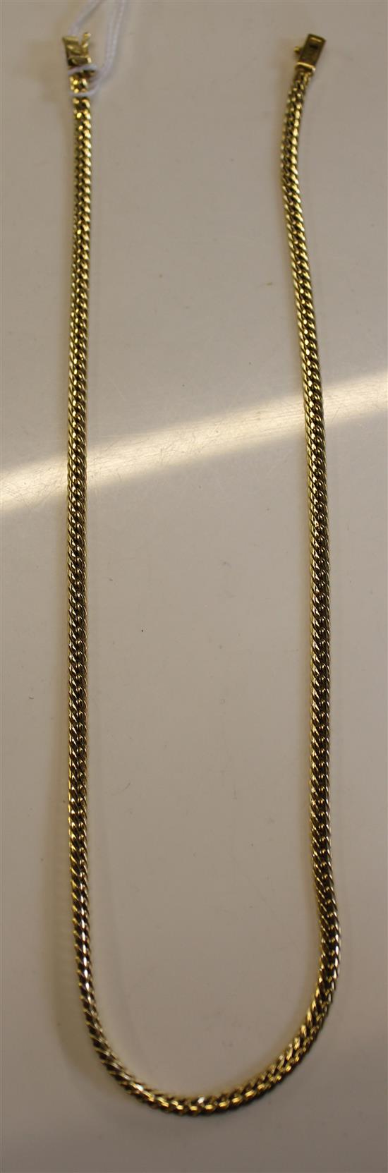 18ct gold rope-link neck chain